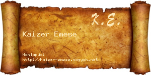 Kaizer Emese névjegykártya