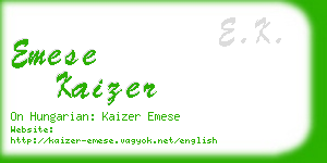 emese kaizer business card